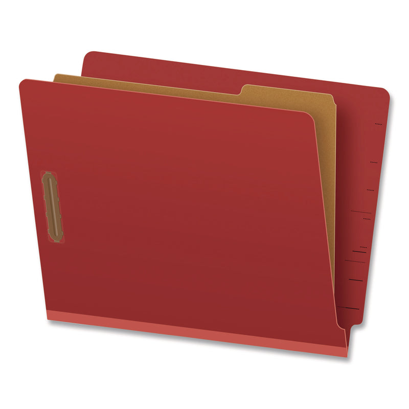 Pendaflex End-Tab Classification Folders, 1.75" Expanding, 1-Div, 17pt, 10/BX, Red (PFXH1150R) Box of 10