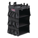 Suncast Commercial® 3-Sided Hanging Bag with Shelves for Suncast Commercial HKC1000/HKC2000 Housekeeping Carts, 25.4 gal, 15.7 x 12.4 x 30, Black (SUAHKCBAG03D) Each