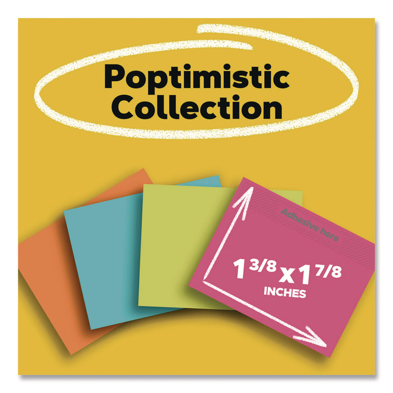 Post-it® Original Pads in Poptimistic Collection Colors, 1.38" x 1.88", 100 Sheets/Pad, 18 Pads/Pack (MMM65318AU) Pack of 18