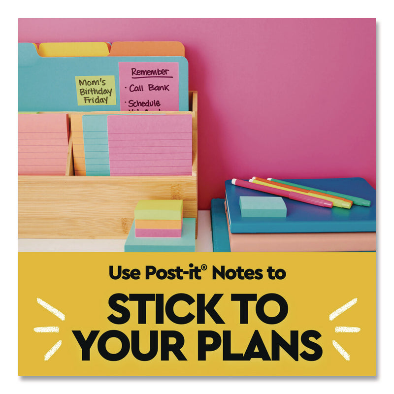 Post-it® Original Pads in Poptimistic Collection Colors, 1.38" x 1.88", 100 Sheets/Pad, 18 Pads/Pack (MMM65318AU) Pack of 18