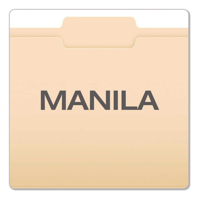 Pendaflex® Reinforced Top Tab Manila File Folders, 1/3-Cut Tabs: Center Position, Letter Size, Manila, 100/Box (PFXR752132) Box of 100