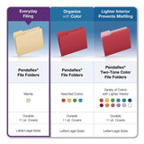 Pendaflex® Reinforced Top Tab Manila File Folders, 1/3-Cut Tabs: Center Position, Letter Size, Manila, 100/Box (PFXR752132) Box of 100
