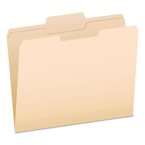 Pendaflex® Reinforced Top Tab Manila File Folders, 1/3-Cut Tabs: Center Position, Letter Size, Manila, 100/Box (PFXR752132) Box of 100