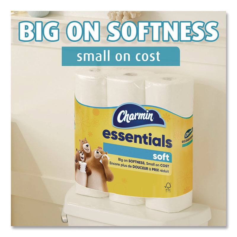 Charmin Essentials Soft Bathroom Tissue, Septic Safe, 2-Ply, White, 330 Sheets/Roll, 9 Rolls/Pack, 4 Packs/Carton (PGC04536) Case of 36