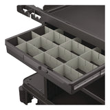 Lockable Slide Drawer with Dividers for Suncast Commercial Full-Size Housekeeping Carts HKC1000/HKC2000, Plastic, Black (SUAHKCDRW2) Each