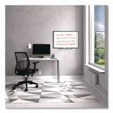 Melamine Dry Erase Board, 3 ft x 2 ft, White Surface, Black Aluminum Frame (TUDTR59366) Each