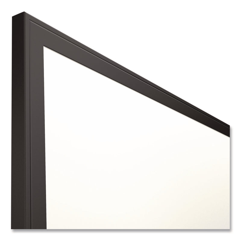 Melamine Dry Erase Board, 3 ft x 2 ft, White Surface, Black Aluminum Frame (TUDTR59366) Each