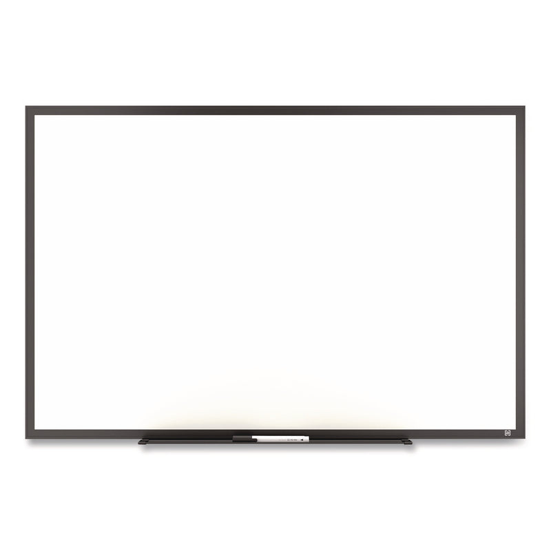 Melamine Dry Erase Board, 3 ft x 2 ft, White Surface, Black Aluminum Frame (TUDTR59366) Each