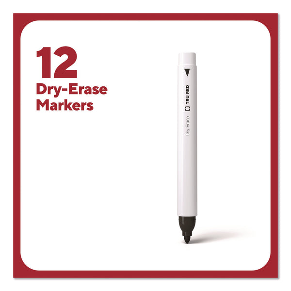 Pen Dry Erase Markers, Bullet Fine Tip, Assorted Colors, 12/Pack (TUDTR61455) Pack of 12