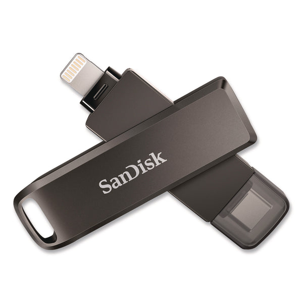 Dual Phone USB 3.2 Type-C/Lightning Flash Drive, 128 GB, Black (SDIIX70N128GAG6) Each