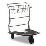 Nesting Luggage Cart with Rubber Platform, Capacity, 300 lb Capacity, 27 x 37 x 37.5, Silver/Black (SUAMLCNR600) Each