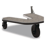 Nesting Luggage Cart with Carpeted Platform, 300 lb Capacity, 27 x 37 x 37.5, Silver/Black (SUAMLCNC600) Each