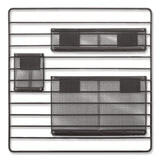 TRU RED™ Metal Mesh 3-Compartment Cubicle/Wall-Mount Office Supplies Organizer, 15" x 15", Black (TUDTR61967) Each