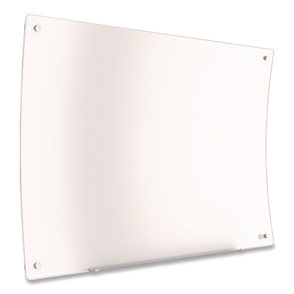 TRU RED™ Curved Magnetic Glass Dry Erase Board, 3 ft x 4 ft, White Surface (TUDTR62094) Each