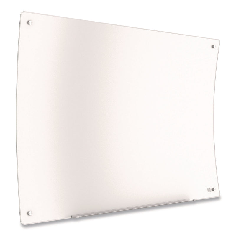TRU RED™ Curved Magnetic Glass Dry Erase Board, 3 ft x 4 ft, White Surface (TUDTR62094) Each