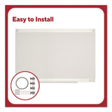 Magnetic Glass Dry Erase Board with Templates, Six Views, 3 ft x 2 ft, White Surface (TUDTR62139) Each