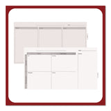 Magnetic Glass Dry Erase Board with Templates, Six Views, 3 ft x 2 ft, White Surface (TUDTR62139) Each