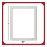 Mini Melamine Dry Erase Board, 8.5" x 11" White Surface, Aluminum Frame (TUDTR62580) Each