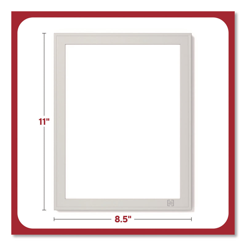 Mini Melamine Dry Erase Board, 8.5" x 11" White Surface, Aluminum Frame (TUDTR62580) Each