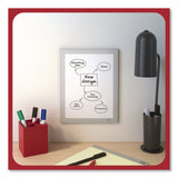 Mini Melamine Dry Erase Board, 8.5" x 11" White Surface, Aluminum Frame (TUDTR62580) Each