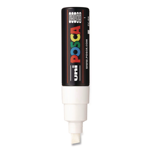 POSCA™ Water-Based Paint Markers, Broad Chisel Tip, White (UBCPC8KWHITE) Each