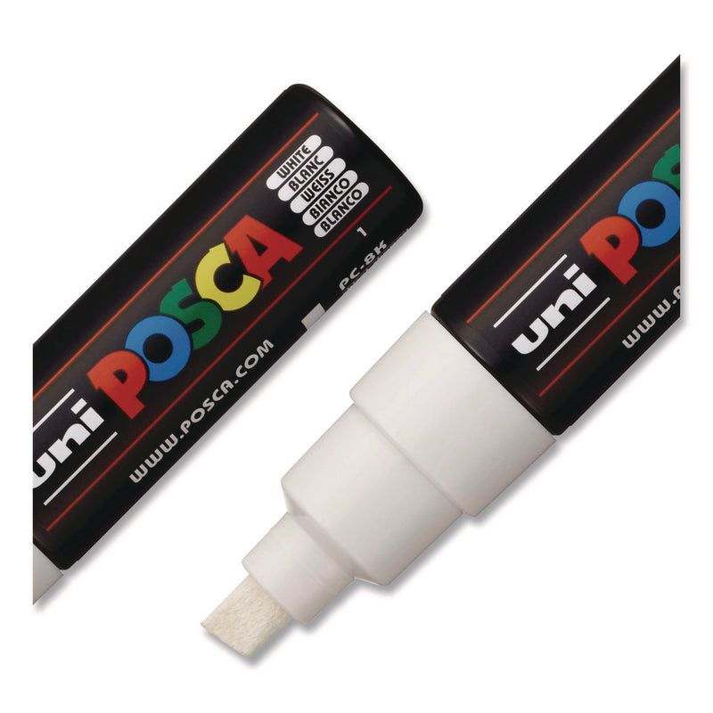 POSCA™ Water-Based Paint Markers, Broad Chisel Tip, White (UBCPC8KWHITE) Each