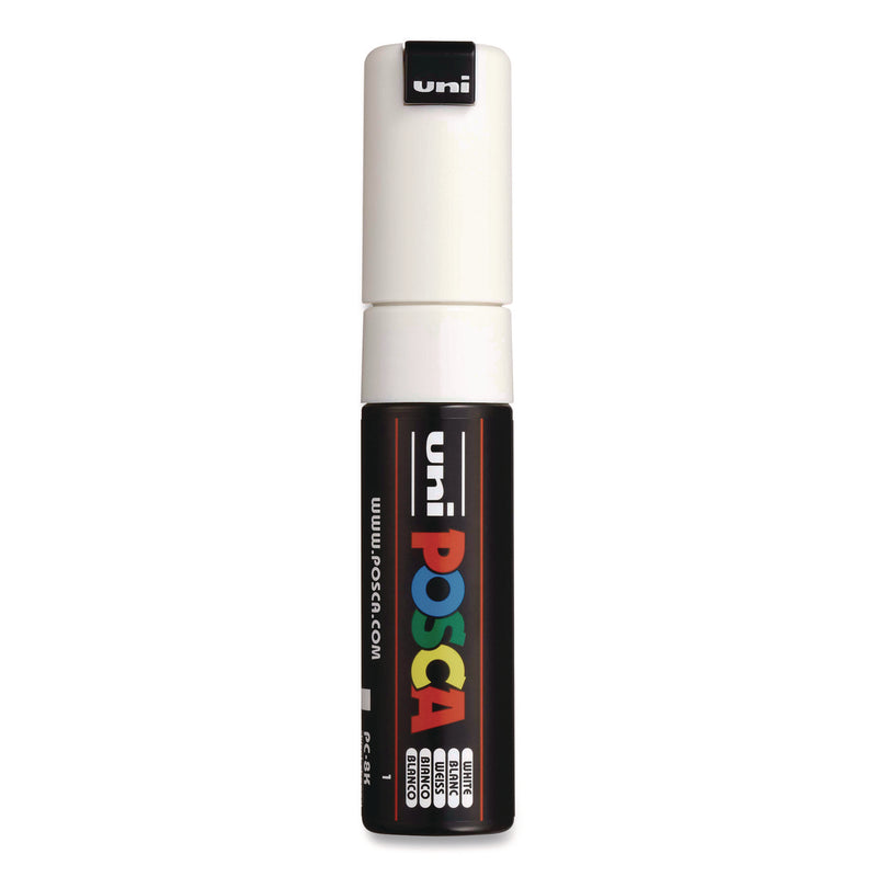 POSCA™ Water-Based Paint Markers, Broad Chisel Tip, White (UBCPC8KWHITE) Each