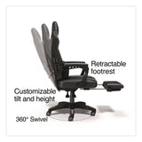 Emerge™ Vomax Bonded Leather Gaming Chair, Supports Up to 275 lb, 18.5" to 22.2" Seat Height, Black/Gray Back/Seat, Black Base (WLB61364) Each