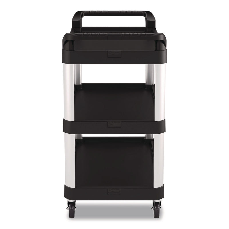 Three-Shelf Service Cart, Metal/Plastic, 3 Shelves, 300 lb Capacity, 20" x 39.85" x 38.17", Black (SUARC2040) Each