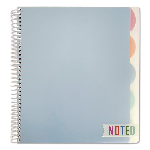 Carolina Pad® Noted Five-Subject Spiral Notebook, Medium/College Rule, Randomly Assorted Cover Color, (150) 11 x 8.5 Sheets (WLB17514) Each