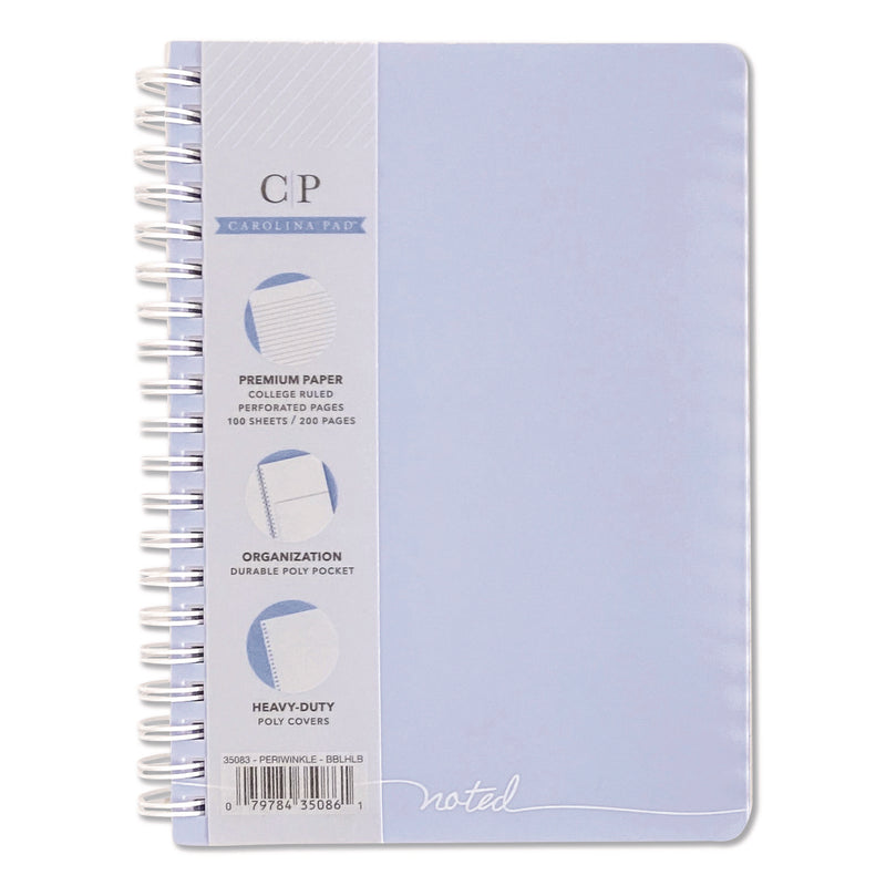 Noted Personal Notebook, Medium/College Rule, Randomly Assorted Cover Color, (100) 7 x 5 Sheets (WLB35083) Each