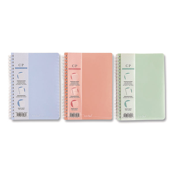 Noted Personal Notebook, Medium/College Rule, Randomly Assorted Cover Color, (100) 7 x 5 Sheets (WLB35083) Each