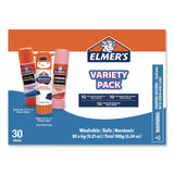 Glue Stick Variety Pack, 0.21 oz, Dries Clear, 30/Pack (SAN2213791) Box of 4