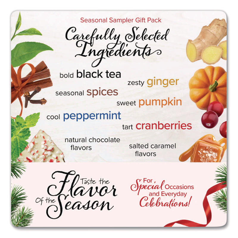 Seasonal Tea Collection, Assorted Flavors, Individually Wrapped Tea Bags, 64/Box (BIERCB40568) Box of 64