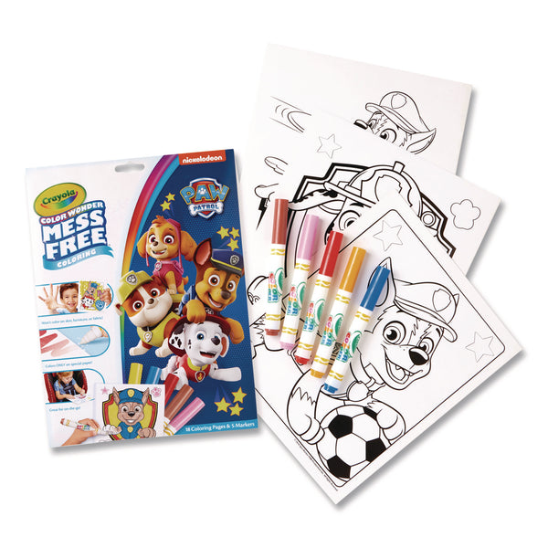 Crayola Nickelodeon Paw Patrol Color Wonder Kit, (18) Coloring Pages, (5) Paw Patrol Collection Markers (CYO757007) Each