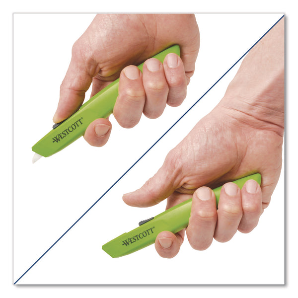 Westcott® Full-Size Safety Cutter, ABS Handle, Green, 12/Pack (WTC00659) Pack of 12