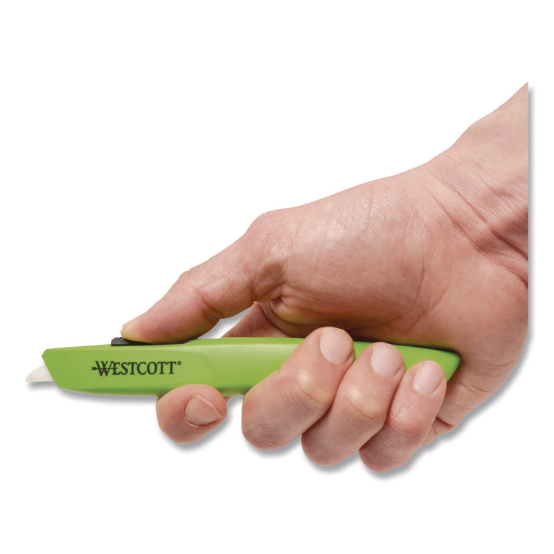 Westcott® Full-Size Safety Cutter, ABS Handle, Green, 12/Pack (WTC00659) Pack of 12