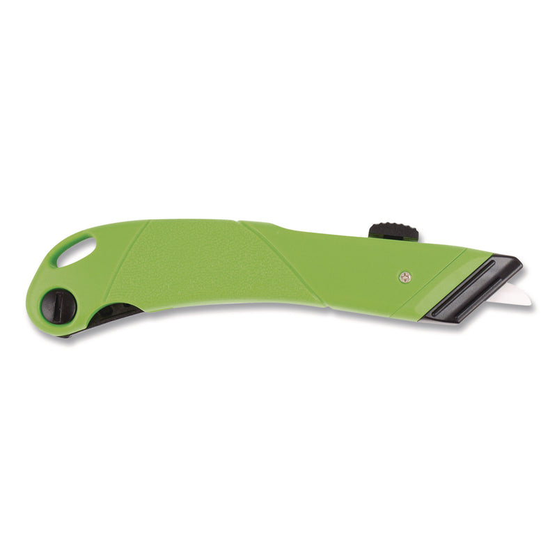 Westcott® Ceramic Safety Cutter with Fold-Out Film Cutter, Plastic Handle, Green (WTC00741) Each