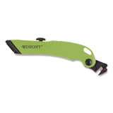 Westcott® Ceramic Safety Cutter with Fold-Out Film Cutter, Plastic Handle, Green (WTC00741) Each