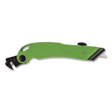 Westcott® Ceramic Safety Cutter with Fold-Out Film Cutter, Plastic Handle, Green (WTC00741) Each