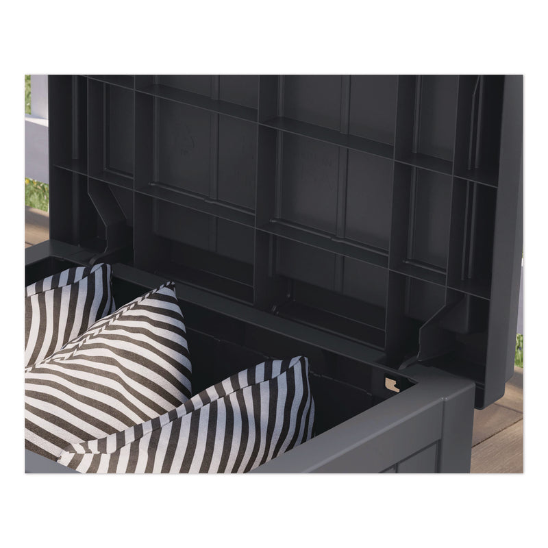 Small Deck Box with Storage Seat, 2.94 cu ft, 22 x 17 x 20.5, Cyberspace (SUASS601C) Each