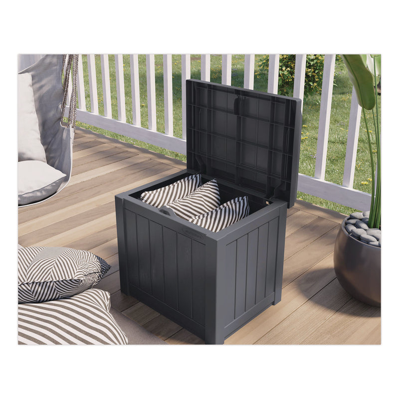 Small Deck Box with Storage Seat, 2.94 cu ft, 22 x 17 x 20.5, Cyberspace (SUASS601C) Each