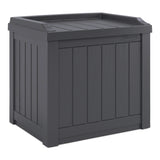 Small Deck Box with Storage Seat, 2.94 cu ft, 22 x 17 x 20.5, Cyberspace (SUASS601C) Each