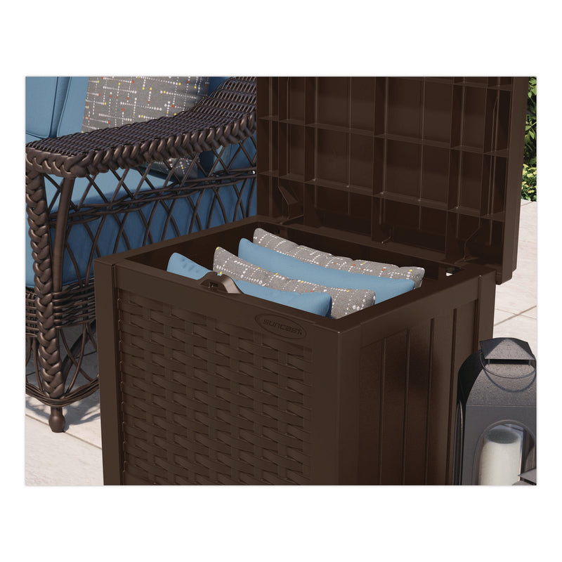 Small Deck Box with Storage Seat, 2.94 cu ft, 22 x 17 x 20.5, Java (SUASSW600J) Each