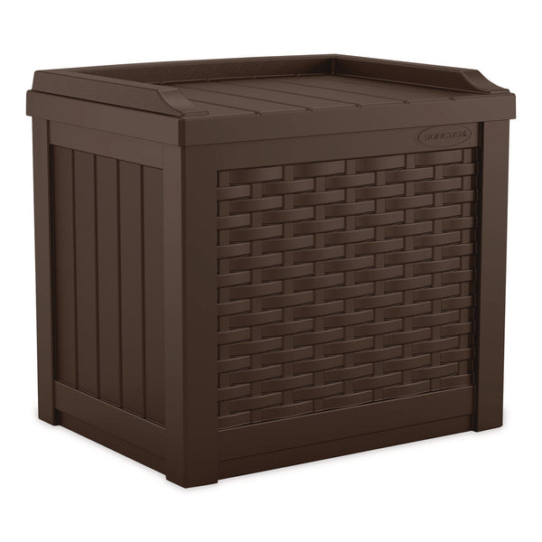 Small Deck Box with Storage Seat, 2.94 cu ft, 22 x 17 x 20.5, Java (SUASSW600J) Each