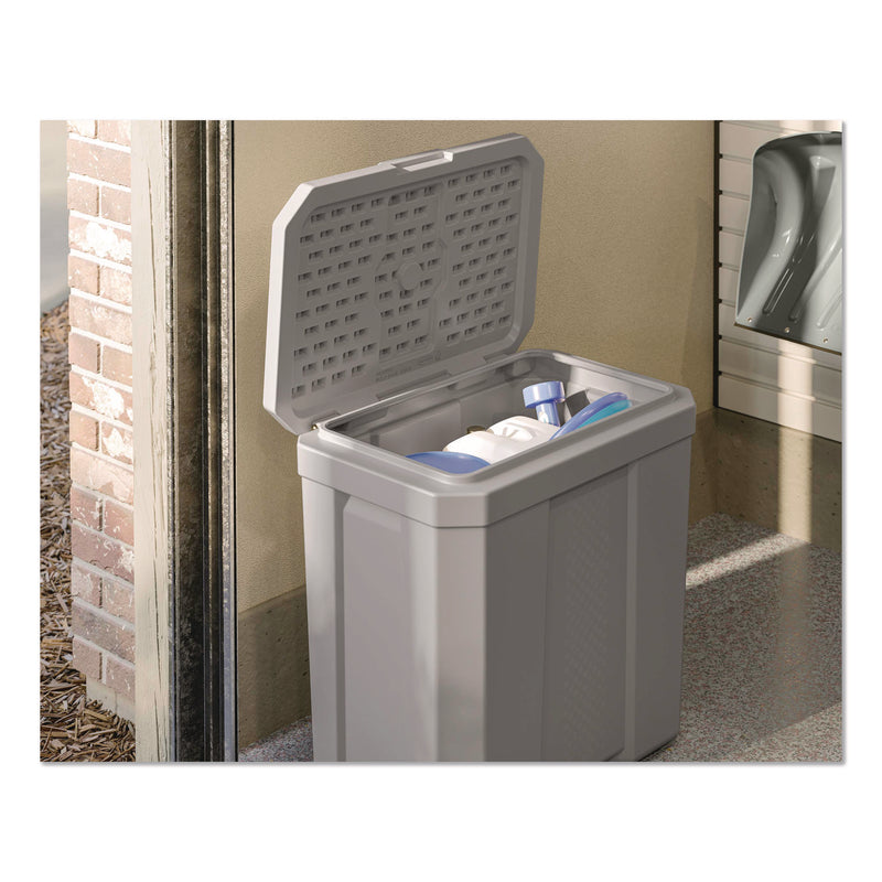 Suncast® Salt Box, 28 gal, 23.75 x 15.75 x 23.75. Dove Gray (SUABMBX300) Each