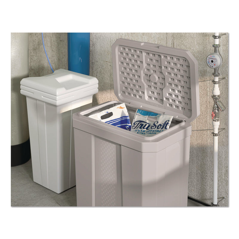 Suncast® Salt Box, 28 gal, 23.75 x 15.75 x 23.75. Dove Gray (SUABMBX300) Each