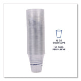 Eco-Products BlueStripe 25% Recycled Content Cold Cups, 12 oz, Clear/Blue, 50/Pk, 20 Pk/Ct (ECOEPCR12) Case of 1000