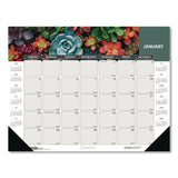 House of Doolittle™ Recycled Succulent and Cacti Desk Pad Calendar, 17 x 22, Multicolor Sheets, Black Corners, 12-Month (Jan to Dec): 2026 (HOD121) Each