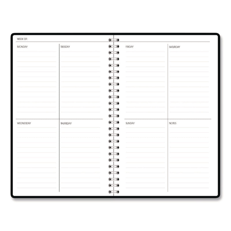 House of Doolittle™ Recycled Non-Dated Monthly/Weekly Planner, Flower Tiles, Tan/Black/White Cover, Undated (HOD212145) Each